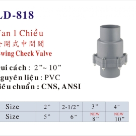 VAN MỘT CHIỀU VÀ VAN BƯỚM PVC 