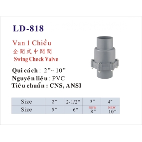VAN MỘT CHIỀU VÀ VAN BƯỚM PVC 