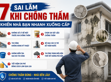 7 SAI LẦM KHI CHỐNG THẤM KHIẾN NHÀ BẠN NHANH XUỐNG CẤP
