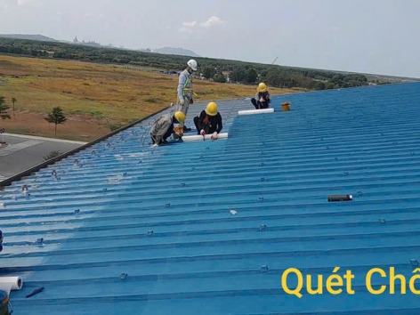 CHỐNG DỘT, SƠN MÀU LÀM MỚI MÁI TÔN VỚI PU 1000